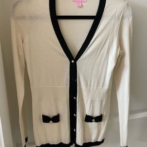 Lilly Pulitzer black & cream cardigan